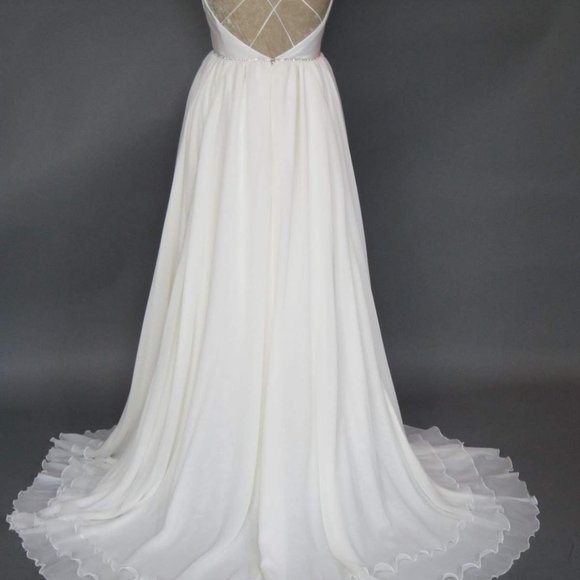 Silk Chiffon Destination Wedding Dress/Bridal Gown - Picture 5 of 8